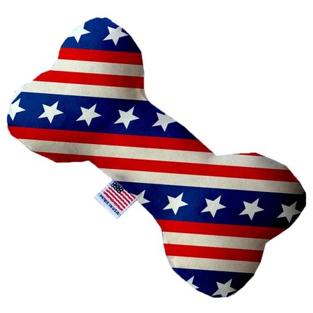 MIRAGE PET PRODUCTS Stars & Stripes 10 in. Stuffing Free Bone Dog Toy 1141-SFTYBN10
